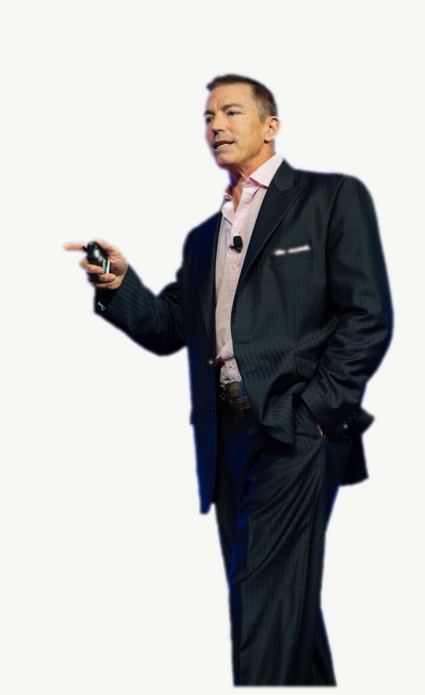 Patrick J. Sweeney II speaking on stage